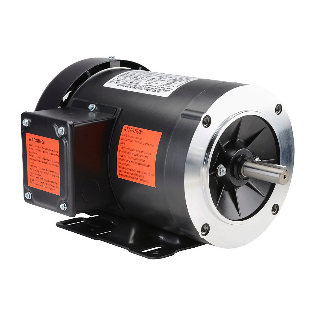 MTR2-P33-3BD18 - IronHorse MTR standard efficiency AC induction motor, general purpose and inverter rated, 1/3hp, 3-phase, 230/460 VAC, 1800rpm, TEFC, NEMA 56C frame, rolled steel, C-face/removable rigid base mount.