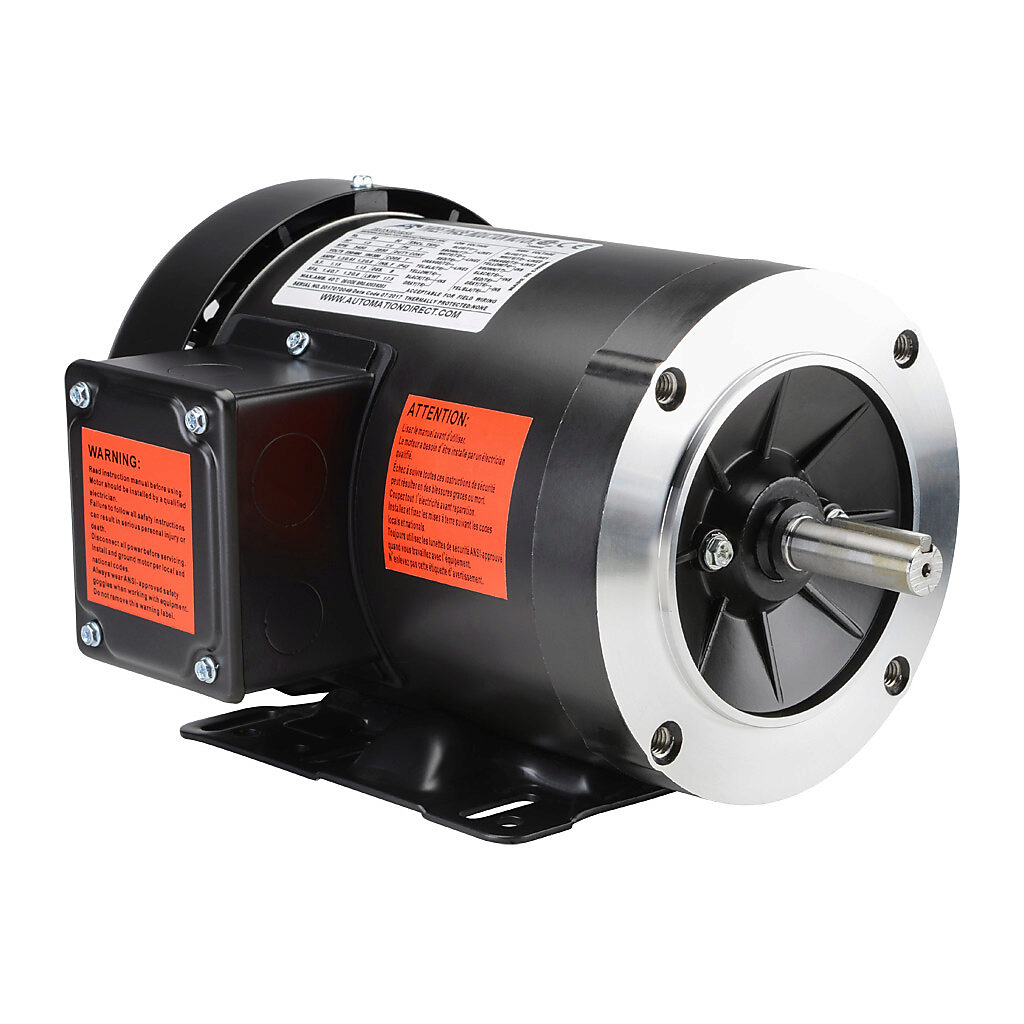 MTR2-P33-3BD36 - IronHorse MTR standard efficiency AC induction motor, general purpose and inverter rated, 1/3hp, 3-phase, 230/460 VAC, 3600rpm, TEFC, NEMA 56C frame, rolled steel, C-face/removable rigid base mount.