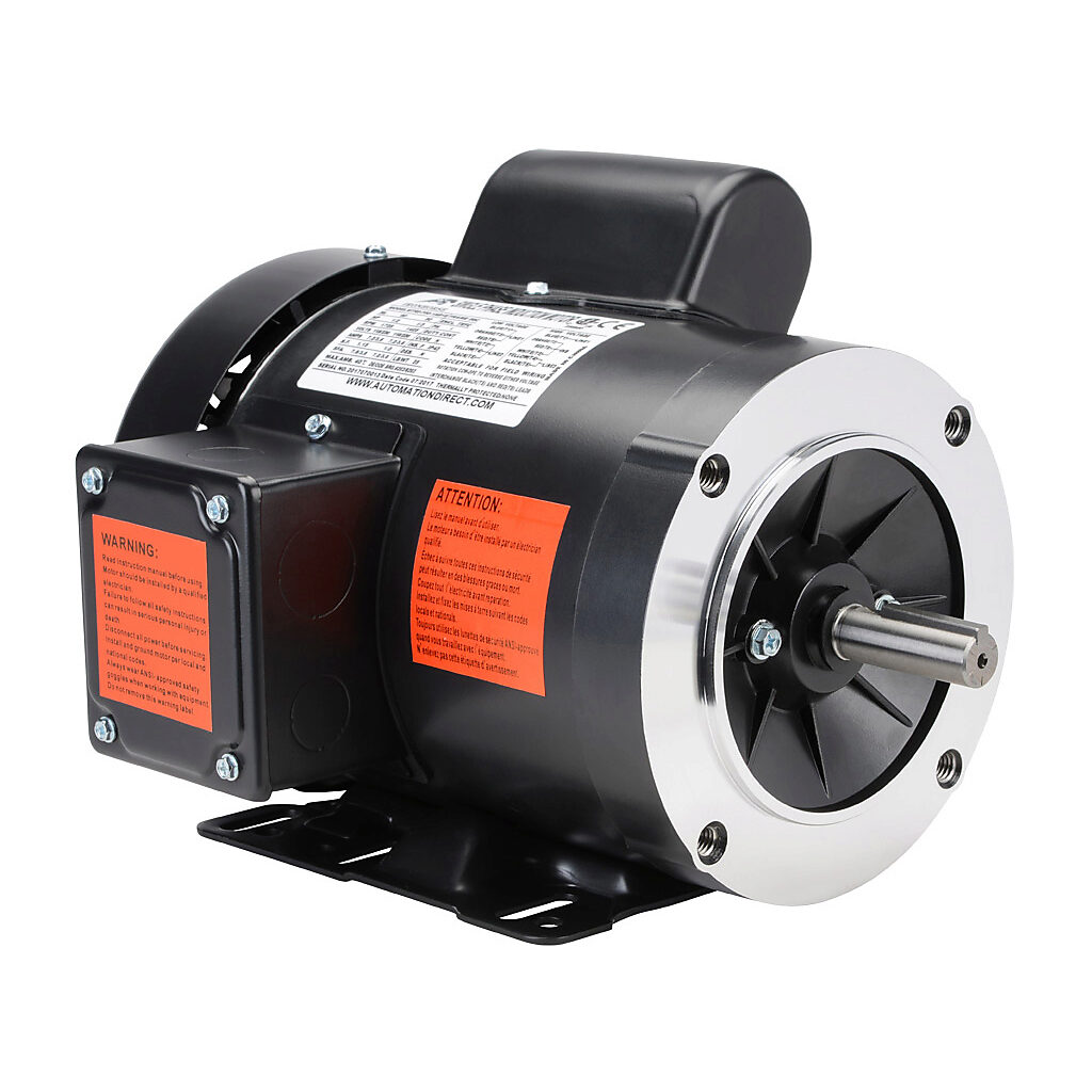 MTR2-P50-1AB18 - IronHorse MTR standard efficiency AC induction motor, general purpose, 1/2hp, 1-phase, 115/230 VAC, 1800rpm, TEFC, NEMA 56C frame, rolled steel, C-face/removable rigid base mount.