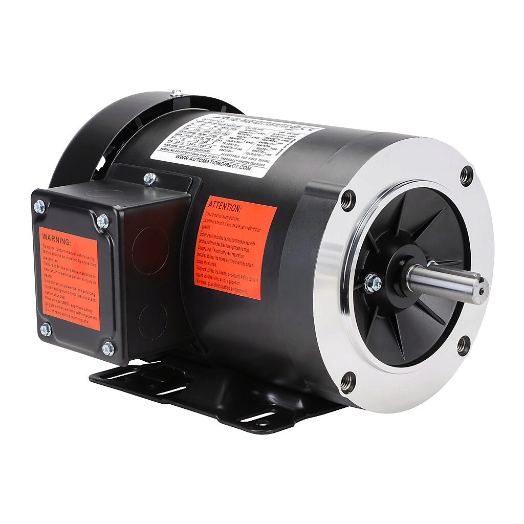 MTR2-P50-3BD18 - IronHorse MTR standard efficiency AC induction motor, general purpose and inverter rated, 1/2hp, 3-phase, 230/460 VAC, 1800rpm, TEFC, NEMA 56C frame, rolled steel, C-face/removable rigid base mount.