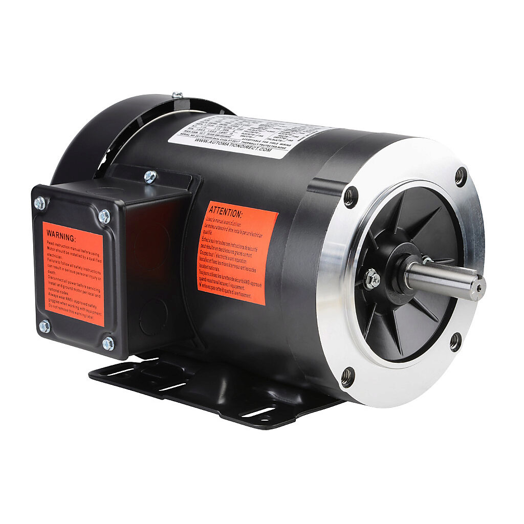 MTR2-P50-3BD36 - IronHorse MTR standard efficiency AC induction motor, general purpose and inverter rated, 1/2hp, 3-phase, 230/460 VAC, 3600rpm, TEFC, NEMA 56C frame, rolled steel, C-face/removable rigid base mount.