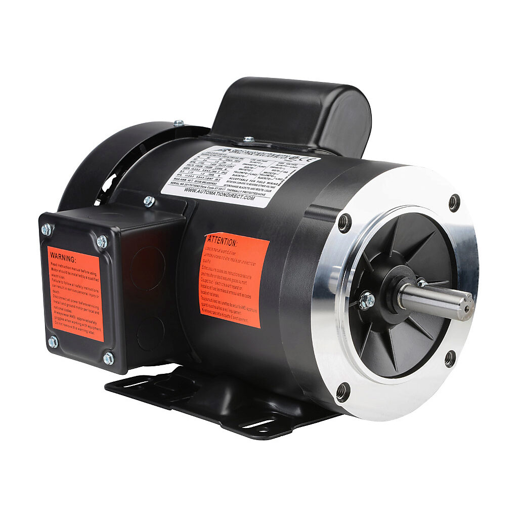 MTR2-P75-1AB18 - IronHorse MTR standard efficiency AC induction motor, general purpose, 3/4hp, 1-phase, 115/230 VAC, 1800rpm, TEFC, NEMA 56C frame, rolled steel, C-face/removable rigid base mount.