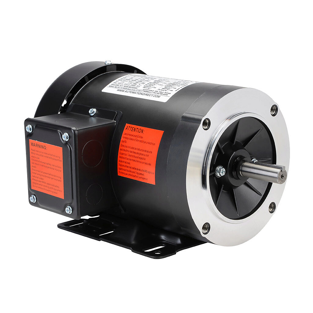 MTR2-P75-3BD18 - IronHorse MTR standard efficiency AC induction motor, general purpose and inverter rated, 3/4hp, 3-phase, 230/460 VAC, 1800rpm, TEFC, NEMA 56C frame, rolled steel, C-face/removable rigid base mount.
