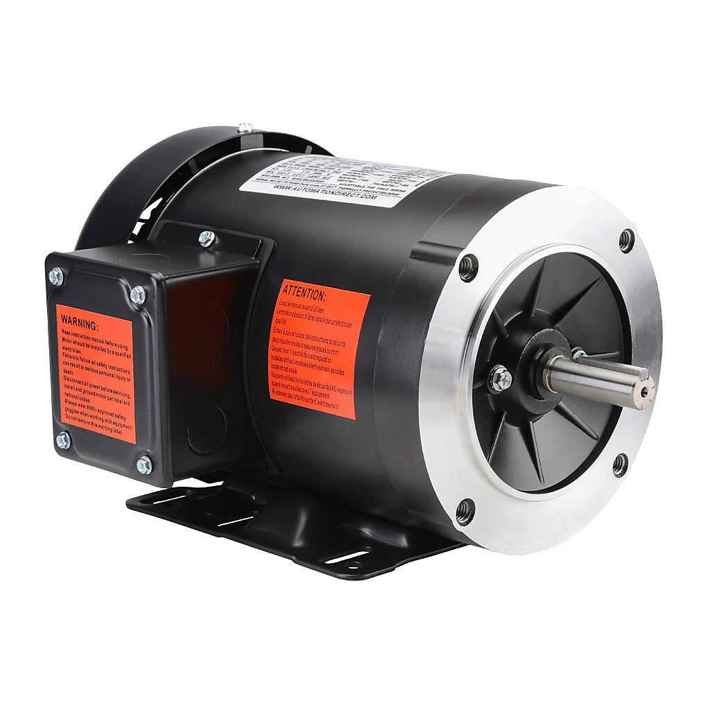 MTR2-P75-3BD36 - IronHorse MTR standard efficiency AC induction motor, general purpose and inverter rated, 3/4hp, 3-phase, 230/460 VAC, 3600rpm, TEFC, NEMA 56C frame, rolled steel, C-face/removable rigid base mount.