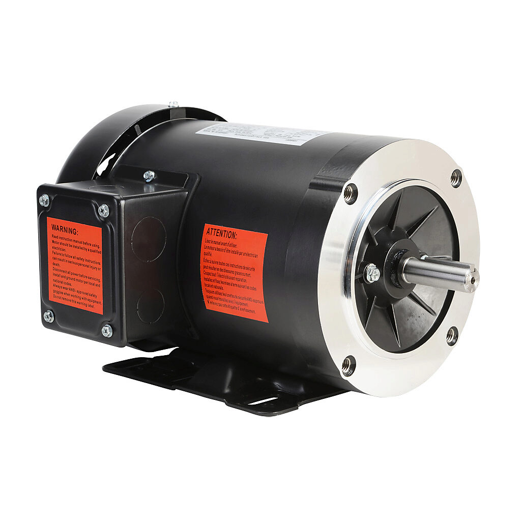 MTRP-001-3BD18 - IronHorse MTR premium efficiency AC induction motor, general purpose and inverter rated, 1hp, 3-phase, 208-230/460 VAC, 1800rpm, TEFC, NEMA 56C/HC frame, rolled steel, C-face/removable rigid base mount.