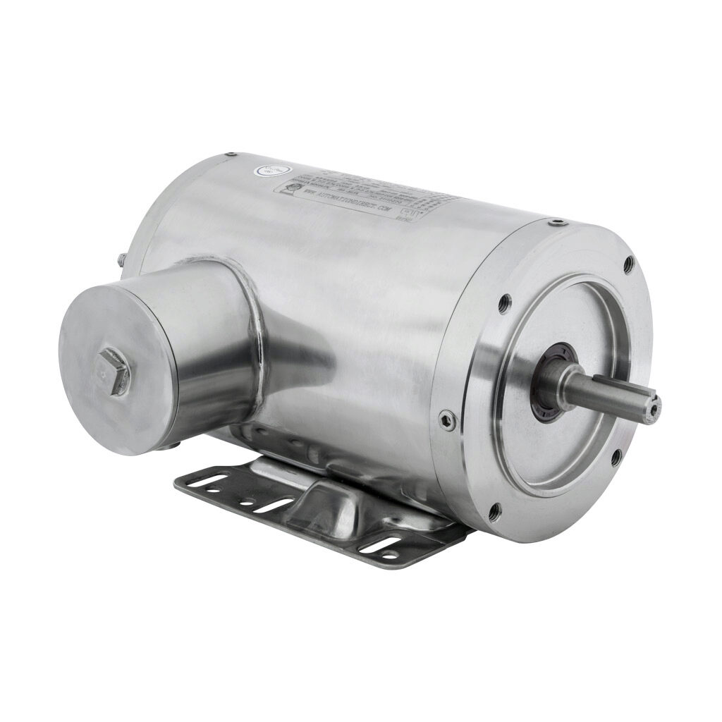 MTSN-1P5-3BD18 - IronHorse MTS premium efficiency AC induction motor, washdown and inverter rated, 1-1/2hp, 3-phase, 208-230/460 VAC, 1800rpm, TENV, NEMA 56C frame, 304 stainless steel, C-face/rigid base mount.