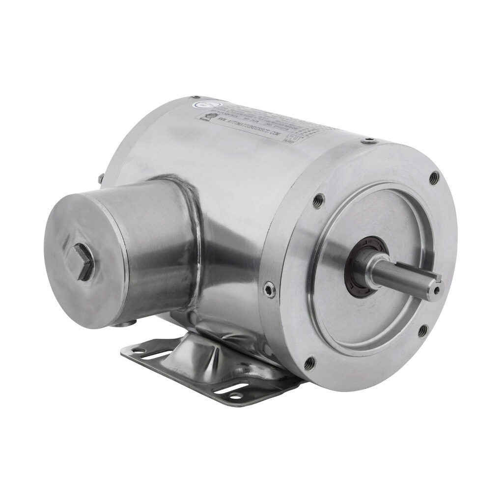 MTSN-P50-3BD18 - IronHorse MTS premium efficiency AC induction motor, washdown and inverter rated, 1/2hp, 3-phase, 208-230/460 VAC, 1800rpm, TENV, NEMA 56C frame, 304 stainless steel, C-face/rigid base mount.