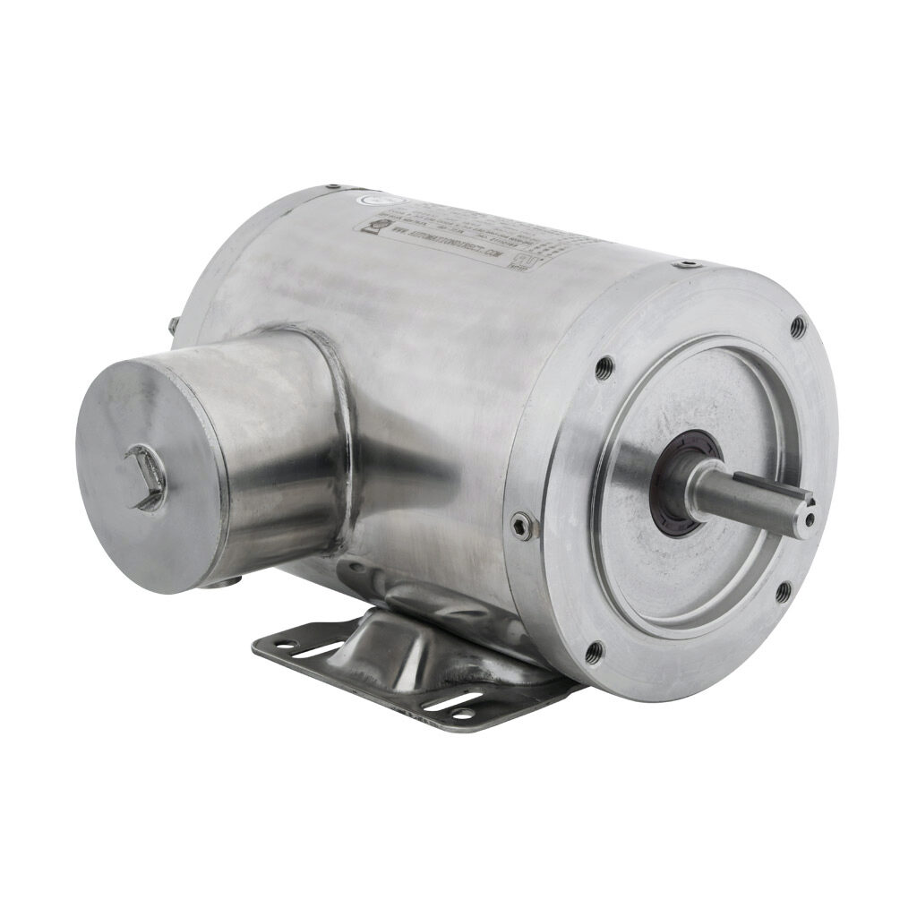 MTSN-P75-3BD18 - IronHorse MTS premium efficiency AC induction motor, washdown and inverter rated, 3/4hp, 3-phase, 208-230/460 VAC, 1800rpm, TENV, NEMA 56C frame, 304 stainless steel, C-face/rigid base mount.