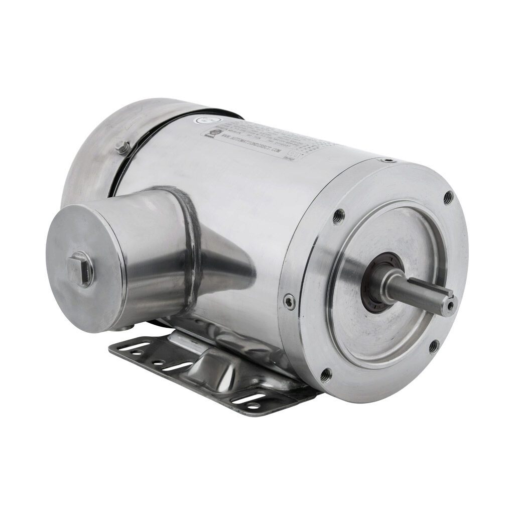 MTSP-001-3BD12 - IronHorse MTS premium efficiency AC induction motor, washdown and inverter rated, 1hp, 3-phase, 208-230/460 VAC, 1200rpm, TEFC, NEMA 145TC frame, 304 stainless steel, C-face/rigid base mount.