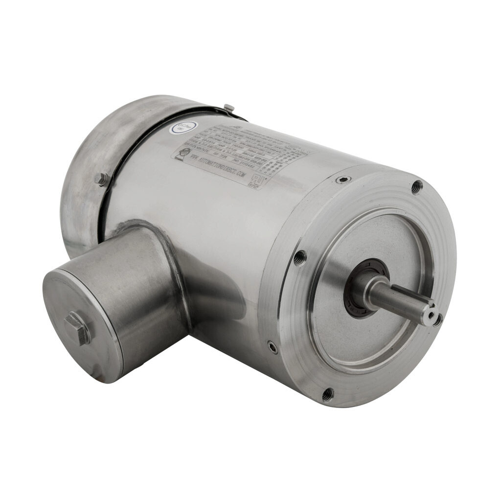 MTSP-001-3BD36R - IronHorse MTS premium efficiency AC induction motor, washdown and inverter rated, 1hp, 3-phase, 208-230/460 VAC, 3600rpm, TEFC, NEMA 56C frame, 304 stainless steel, C-face mount.