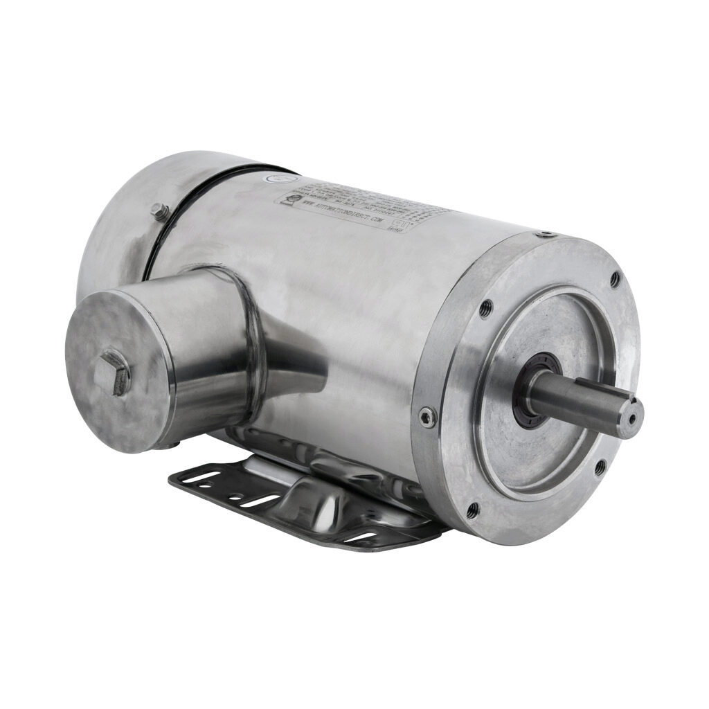 MTSP-002-3BD36-14 - IronHorse MTS premium efficiency AC induction motor, washdown and inverter rated, 2hp, 3-phase, 208-230/460 VAC, 3600rpm, TEFC, NEMA 145TC frame, 304 stainless steel, C-face/rigid base mount.