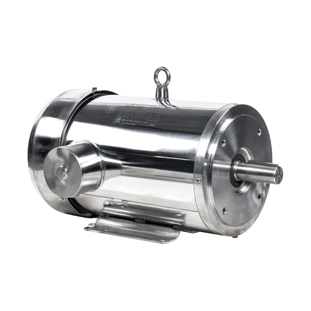 MTSP-003-3BD12 - IronHorse MTS premium efficiency AC induction motor, washdown and inverter rated, 3hp, 3-phase, 208-230/460 VAC, 1200rpm, TEFC, NEMA 213TC frame, 304 stainless steel, C-face/rigid base mount.