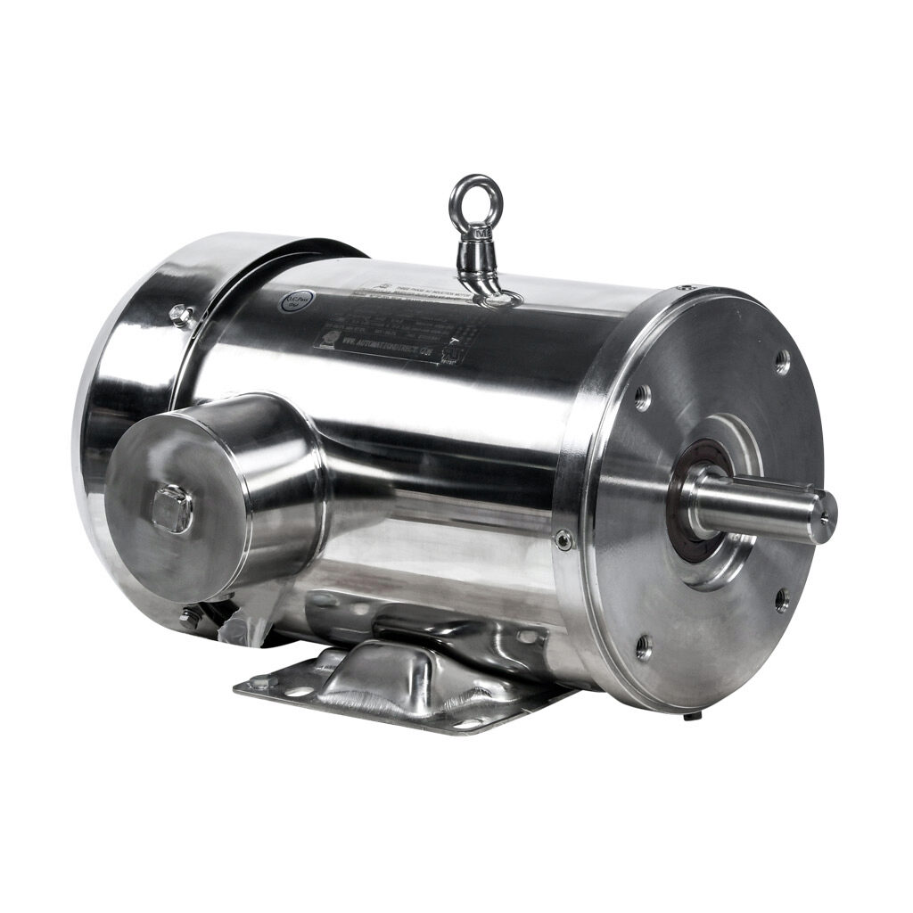 MTSP-005-3BD18 - IronHorse MTS premium efficiency AC induction motor, washdown and inverter rated, 5hp, 3-phase, 208-230/460 VAC, 1800rpm, TEFC, NEMA 184TC frame, 304 stainless steel, C-face/rigid base mount.