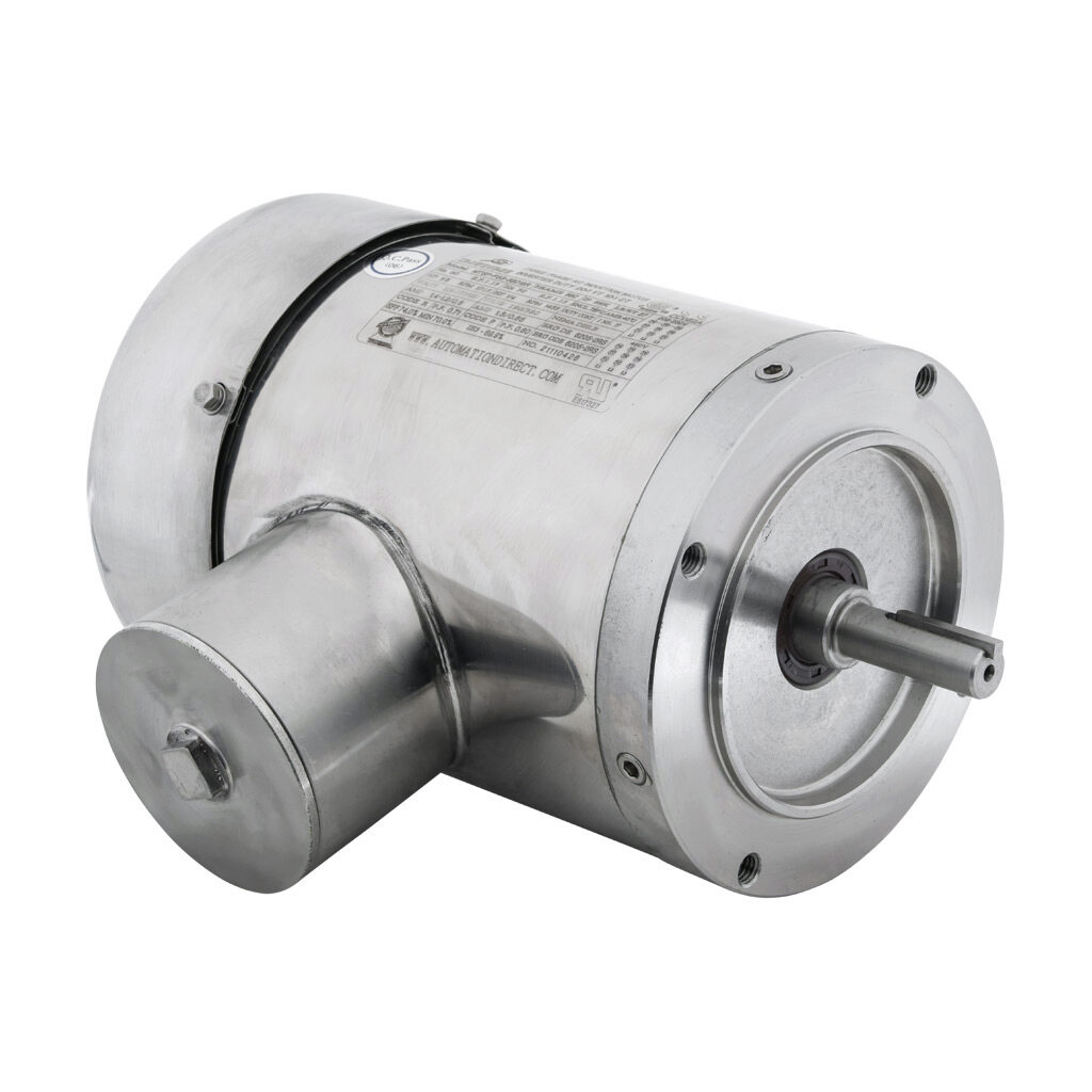 MTSP-P33-3BD18R - IronHorse MTS premium efficiency AC induction motor, washdown and inverter rated, 1/3hp, 3-phase, 208-230/460 VAC, 1800rpm, TEFC, NEMA 56C frame, 304 stainless steel, C-face mount.