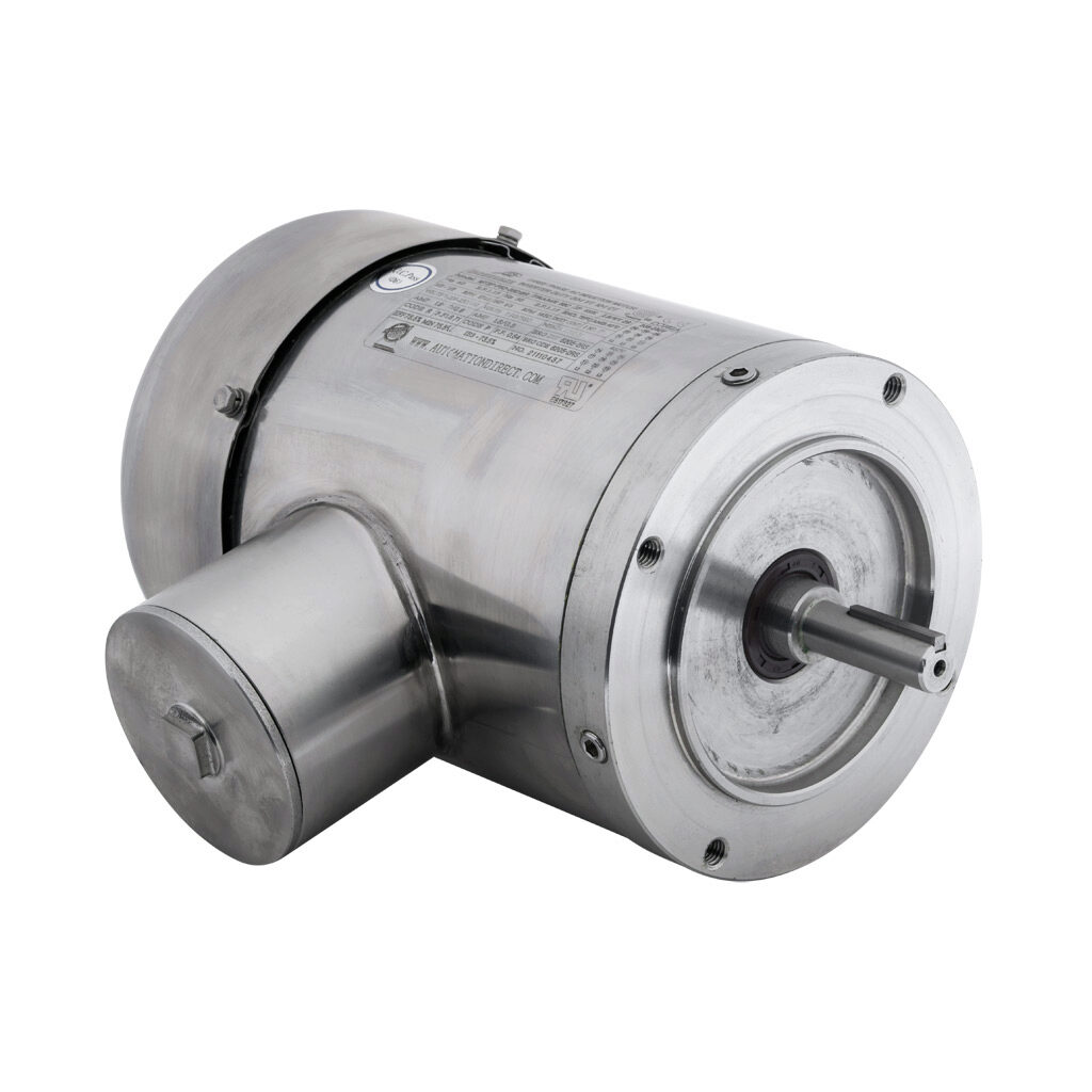MTSP-P50-3BD18R - IronHorse MTS premium efficiency AC induction motor, washdown and inverter rated, 1/2hp, 3-phase, 208-230/460 VAC, 1800rpm, TEFC, NEMA 56C frame, 304 stainless steel, C-face mount.