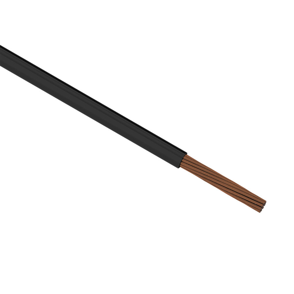 MTW2-0BK-1 - Direct Wire flexible power cable, unshielded, MTW and THHW, single conductor, 2/0 AWG, bare copper, PVC conductor insulation material, black, cut to length.