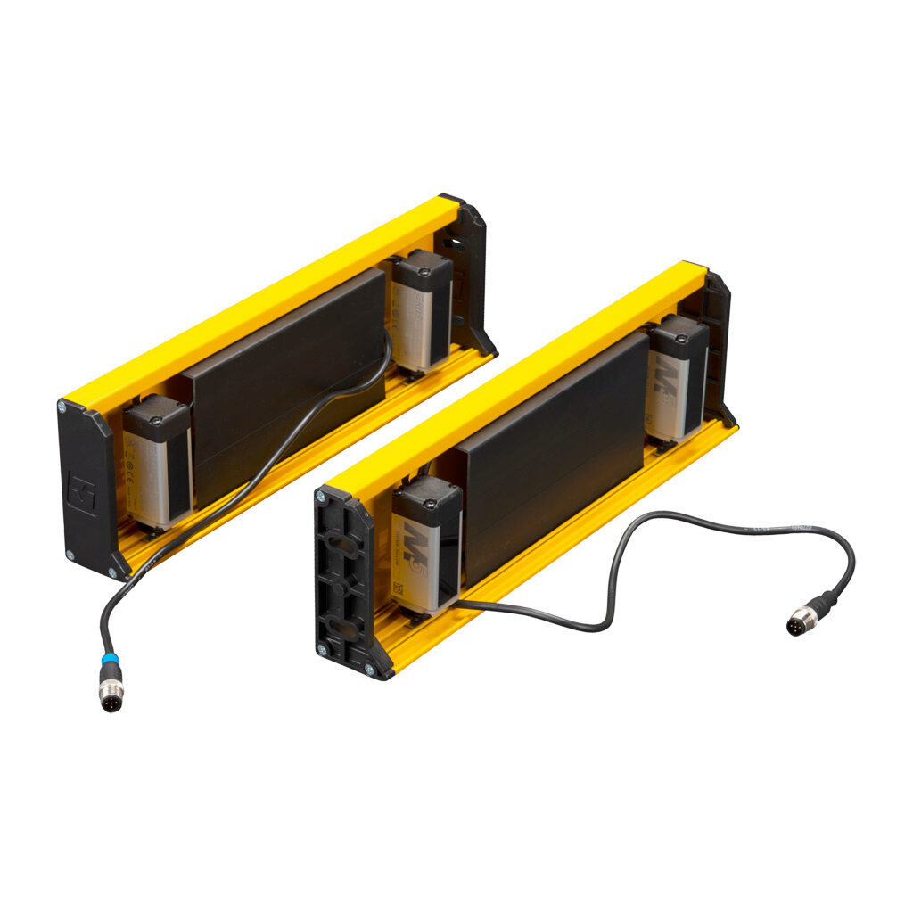 MZ-L2XP - ReeR L-type muting bracket pair, sender/receiver pair, 2 crossed or parallel beams, one way. For use with ReeR Safegate light curtains.