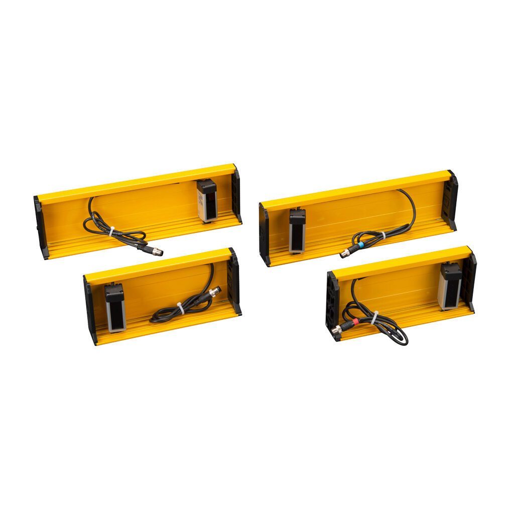 MZ-T2X - ReeR T-type muting bracket pair, sender/receiver pair, 2 crossed beams, two way. For use with ReeR Safegate light curtains.