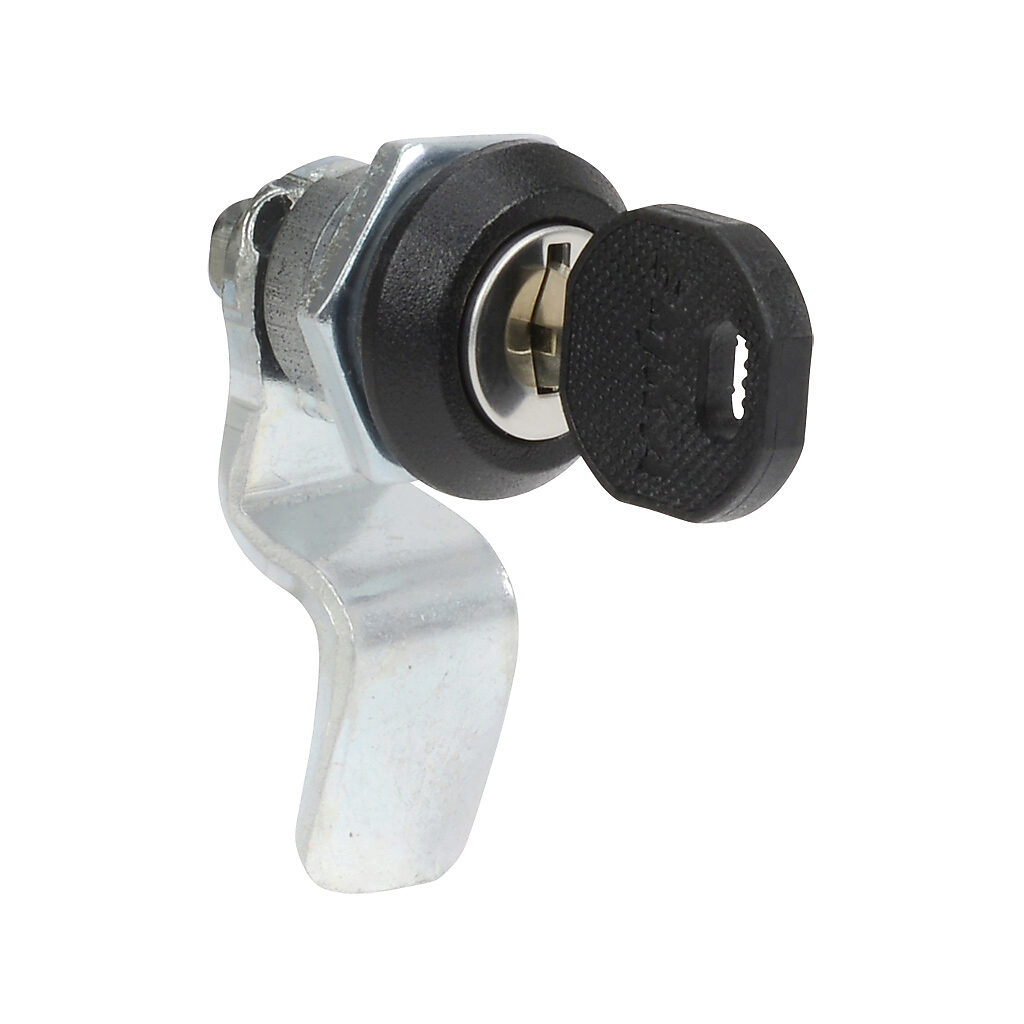 N1C14TKL - Wiegmann enclosure latch, keylocking, 1/4-turn semi-flush, 1-point, plated steel and plastic construction. For use with single-door NEMA 1 enclosures. (2) keys included.
