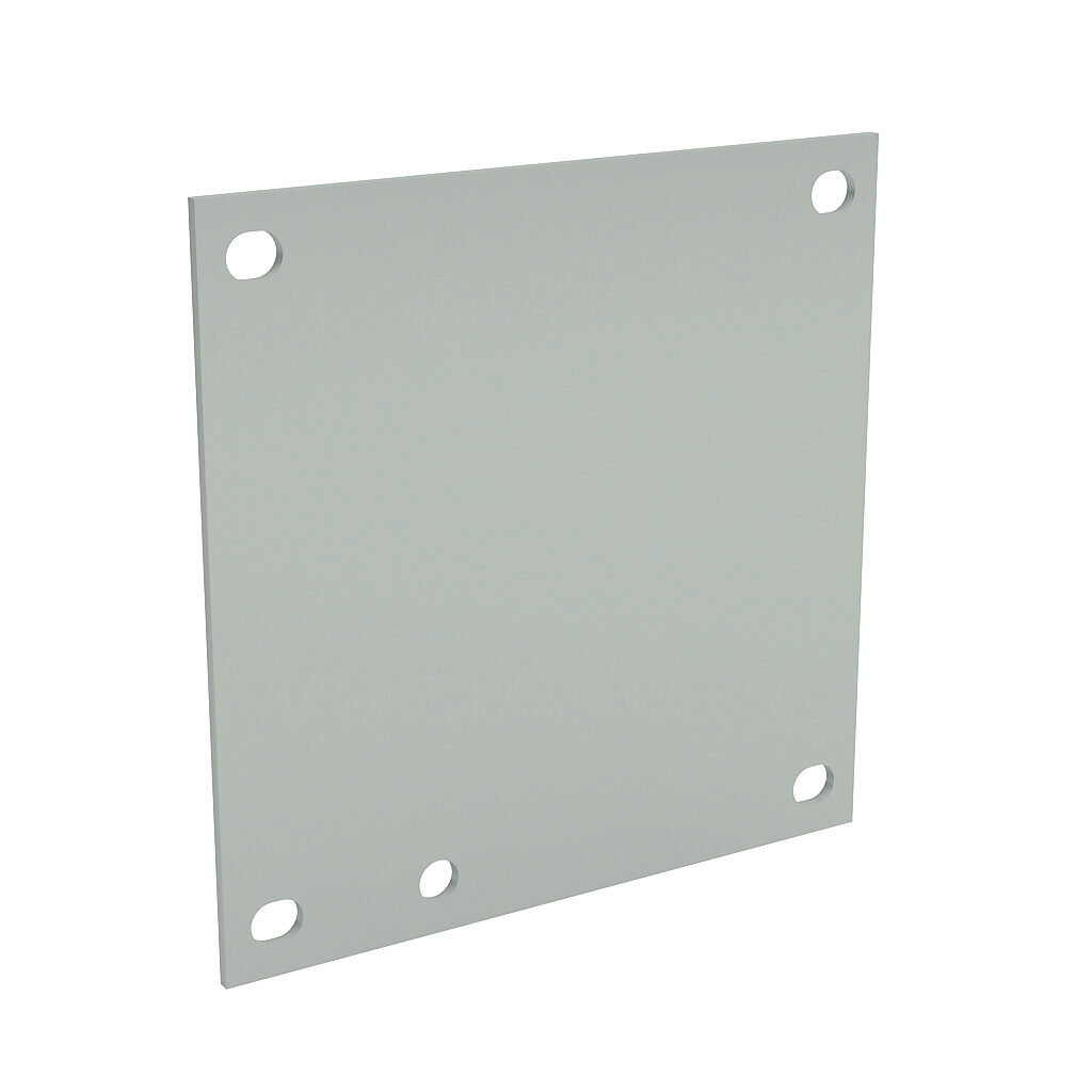 N1P0606 - Wiegmann subpanel, carbon steel, white, powder coat finish. For use with 6x6 (HxW) N1C060604, RHC060604 and WA060604GIE enclosures.