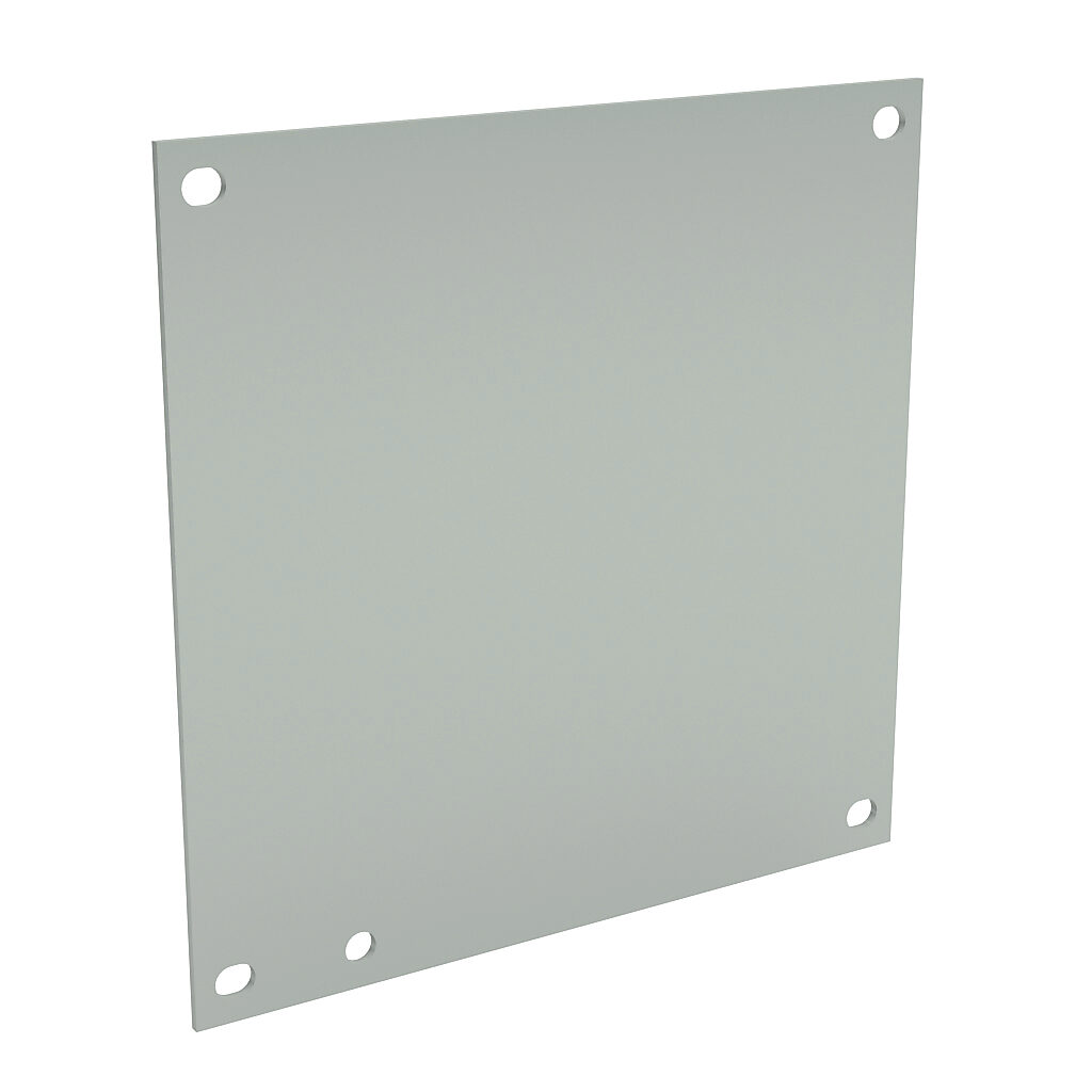 N1P0808 - Wiegmann subpanel, carbon steel, white, powder coat finish. For use with 8x8 (HxW) N1C08080x, RHC08080x and WA08080xGIE enclosures.