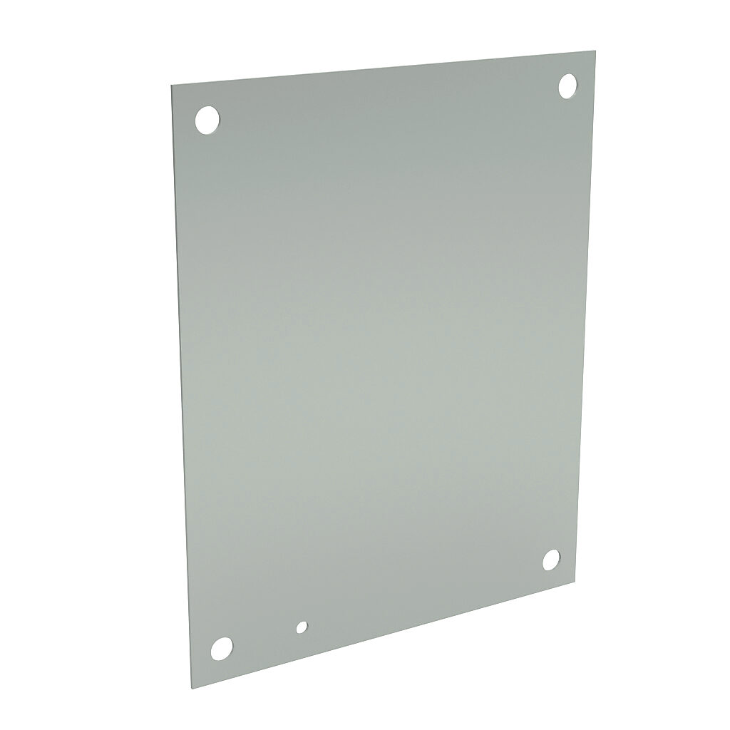 N1P1216L - Wiegmann subpanel, carbon steel, white, powder coat finish. For use with 16x12 (HxW) N1C12160xLP enclosures.