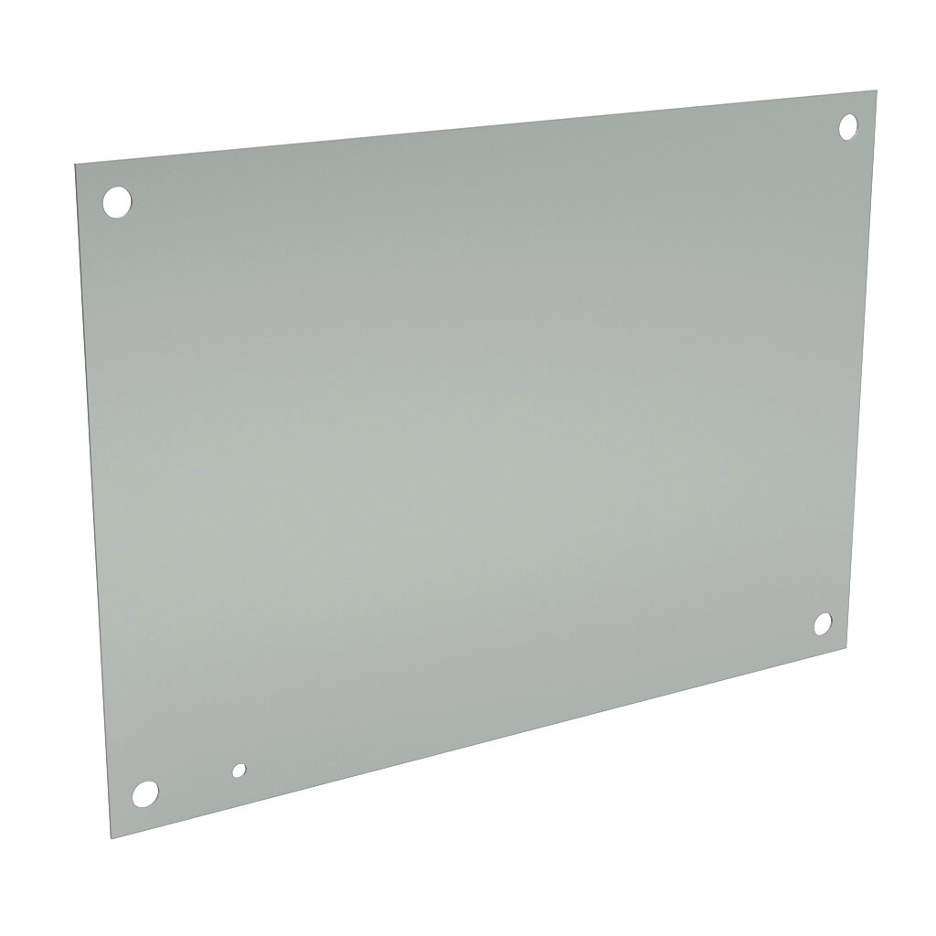 N1P2016 - Wiegmann subpanel, carbon steel, white, powder coat finish. For use with 16x20 (HxW) N1C201606LP enclosures.