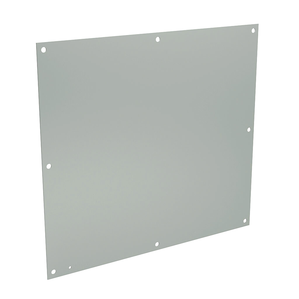 N1P3030 - Wiegmann subpanel, carbon steel, white, powder coat finish. For use with 30x30 (HxW) N1C303008LP enclosures.