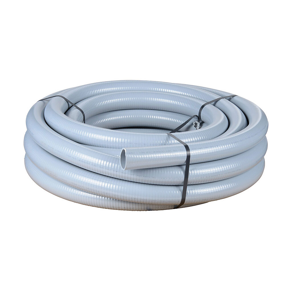 NM-16-50 - Electri-Flex Liquatite liquid-tight flexible non-metallic conduit, embedded spiral rigid PVC, PVC wall, 2in trade size, gray, UL-1660 Listed, 50ft/15.2m coil length.