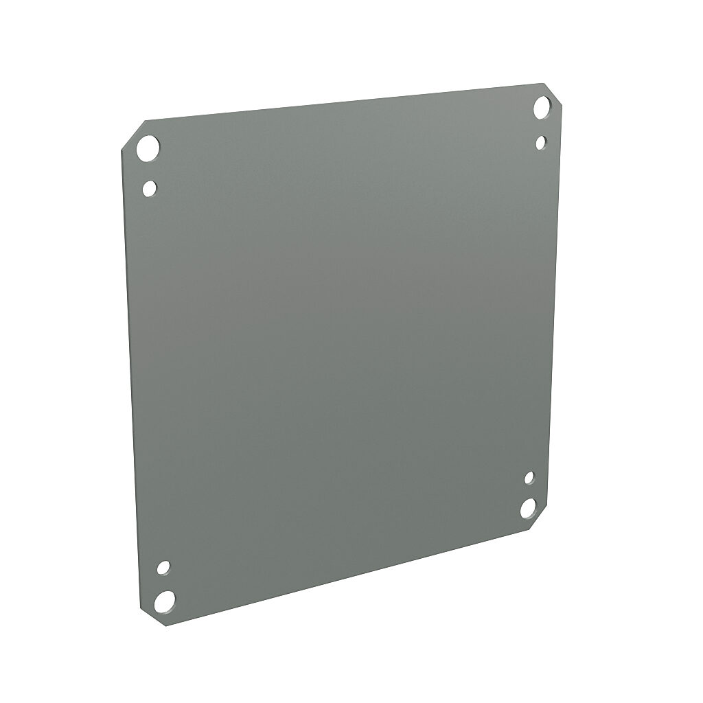 NP1212C - Wiegmann subpanel, carbon steel, white, powder coat finish. For use with 12x12 (HxW) N41212120xxx Ultimate series enclosures.