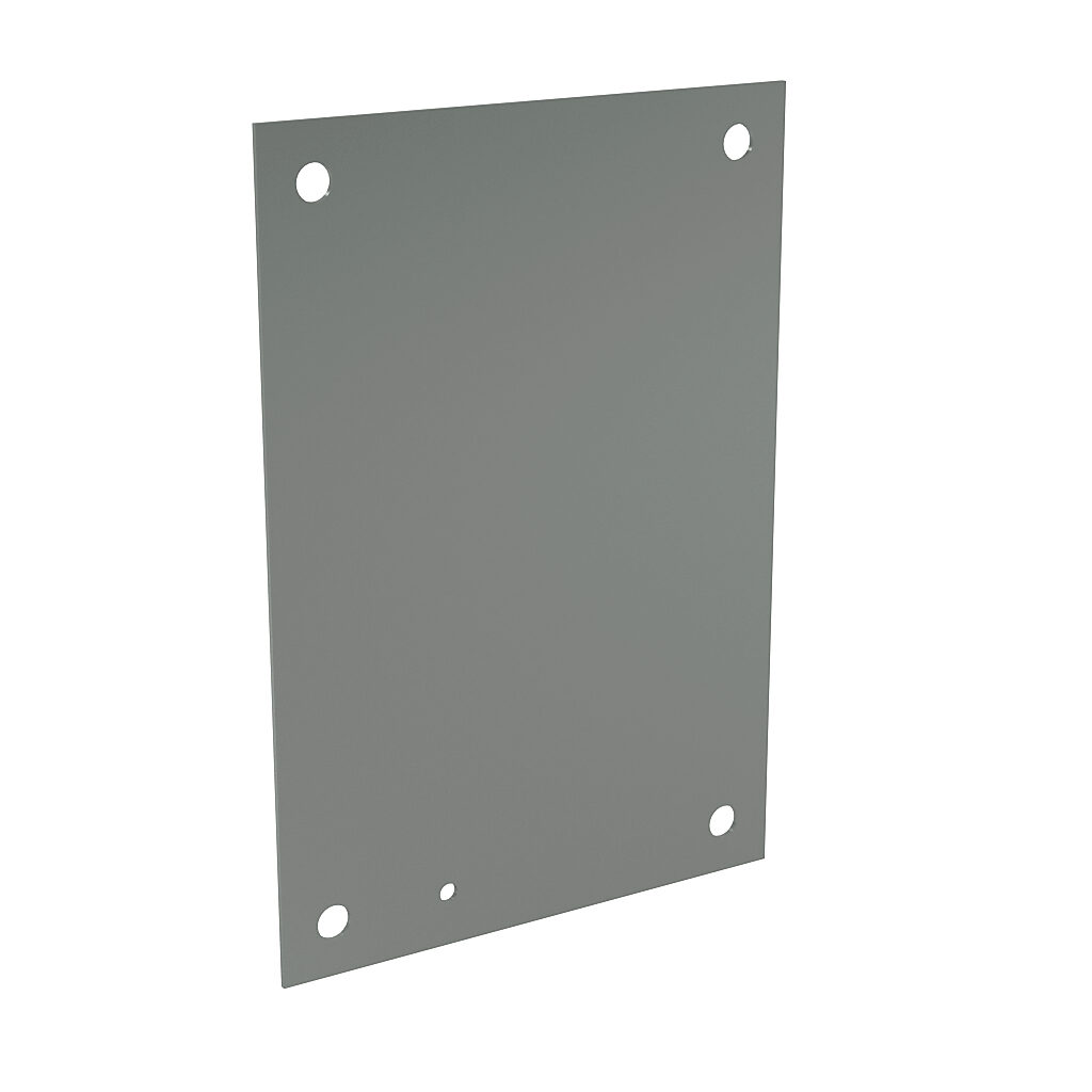NP1612 - Wiegmann subpanel, carbon steel, white, powder coat finish. For use with 16x12 (HxW) N121612xx, N4161208, RHC161206, SSN416120xxx and WA161206FM enclosures.