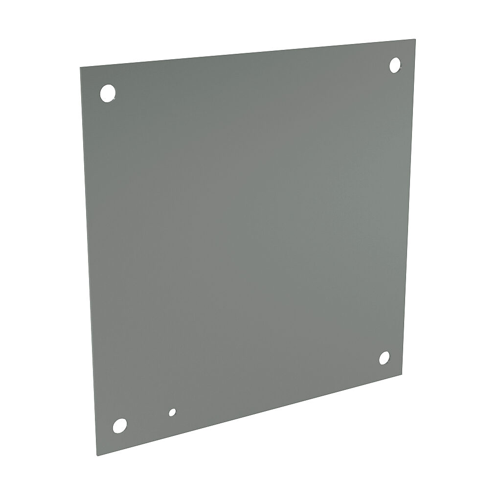 NP1616 - Wiegmann subpanel, carbon steel, white, powder coat finish. For use with 16x16 (HxW) N1216160x, N4161606, RHC161606, SSN4161606 and SSN4161606A enclosures.