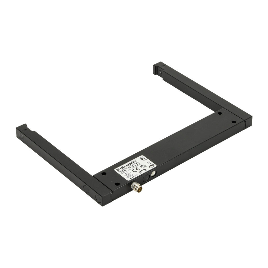 OGU171G3-T3 - di-soric photoelectric sensor, U-frame, fork sensor, visible red, 0-170mm sensing distance, selectable light-on/dark-on, push-pull NPN or PNP, 10-30 VDC operating voltage, 194 x 140 x 12mm body, die-cast zinc, 3-wire, 3-pin M8 quick-...