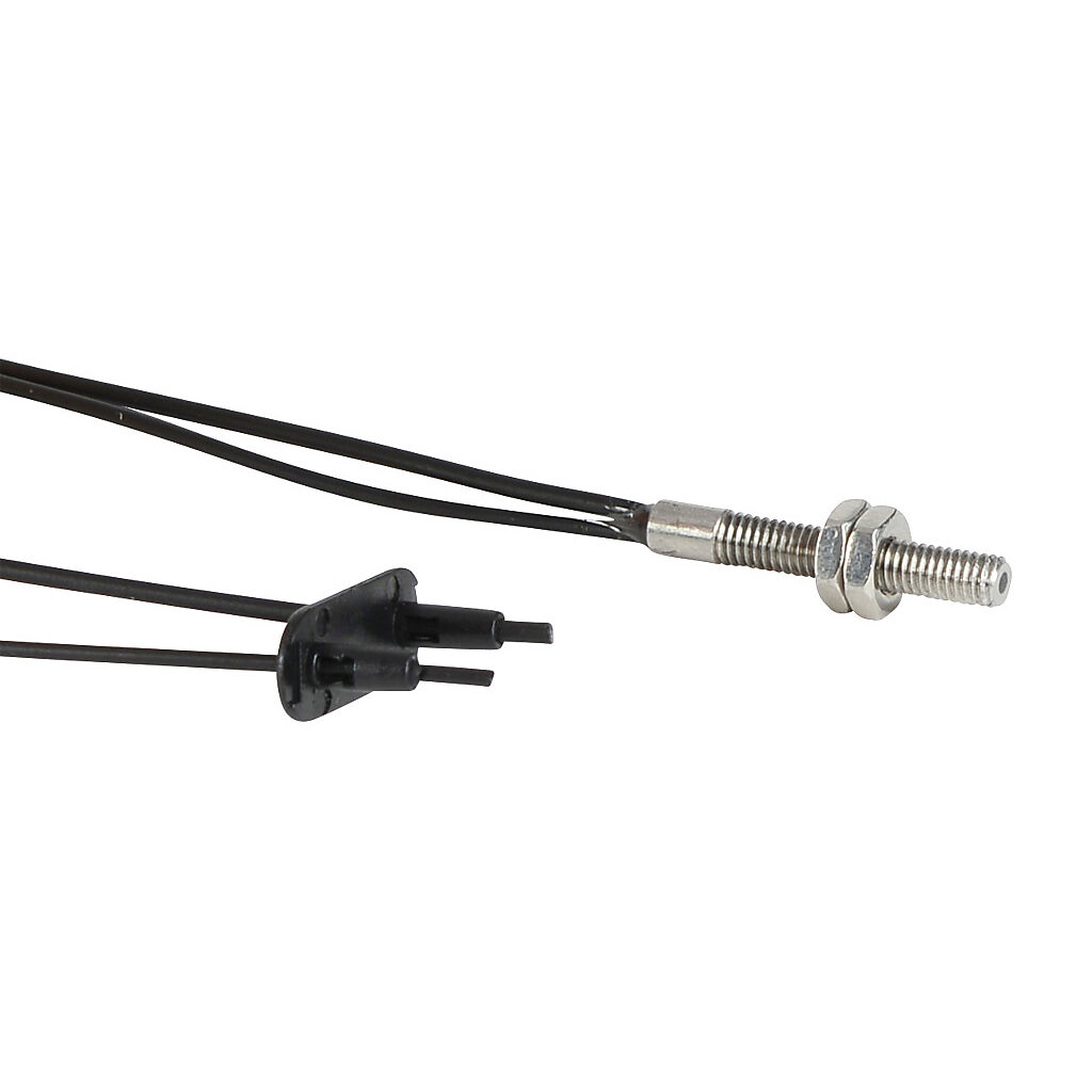 OPT2053 - Wenglor optical fiber, plastic, cuttable, diffuse, coaxial fibers, M3 head, stainless steel, polyethylene jacket, 60mm sensing distance, 2m length.