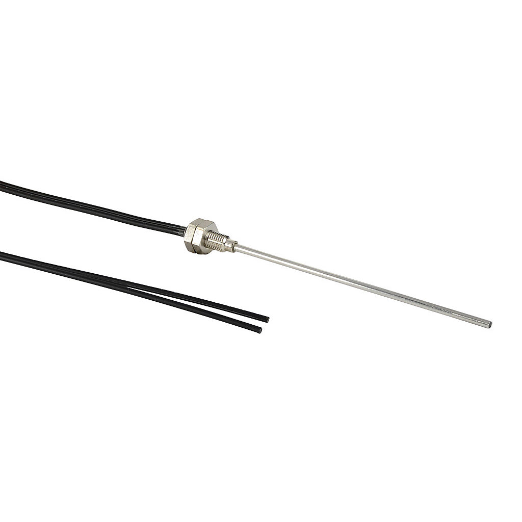 OPT2056 - Wenglor optical fiber, plastic, cuttable, diffuse, parallel fibers, M6 head, stainless steel, flexible, polyethylene jacket, 160mm sensing distance, 2m length.