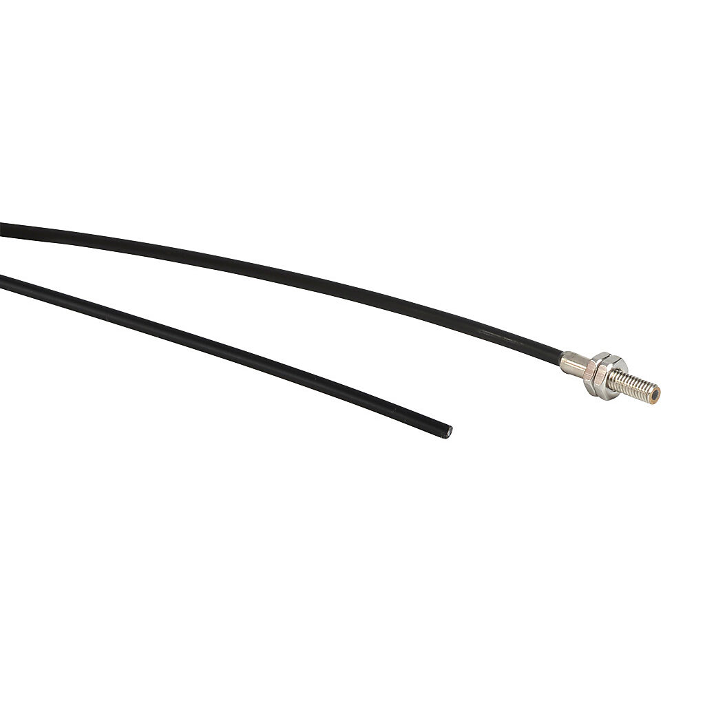 OPT2065 - Wenglor optical fiber, plastic, cuttable, through-beam, parallel fibers, M3 head, nickel-plated brass, polyethylene jacket, 400mm sensing distance, 2m length. Package of 2.