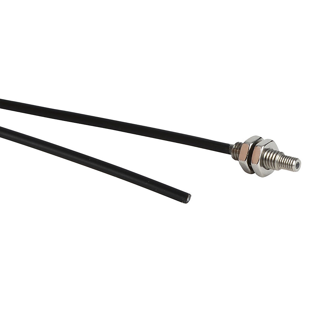 OPT2074 - Wenglor optical fiber, plastic, cuttable, through-beam, parallel fibers, M4 head, stainless steel, polyethylene jacket, 350mm sensing distance, 2m length. Package of 2.