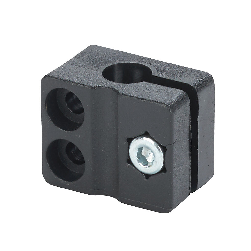 OPT2107 - Wenglor mounting bracket, right-angle, plastic. For use with 6.5mm sensors.