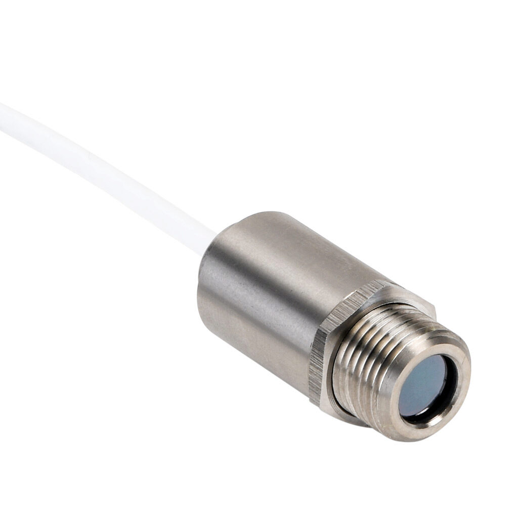 OPTCSMVLT15SF33 - Optris CSmicro LT infrared pyrometer, -50 to 1030 deg C, 8-14 μm spectral range, 0-5 VDC, 0-10 VDC, alarm or pulse output, 5-30 VDC operating voltage, M12x1 threaded end mount, 6m integral 5-conductor shielded cable.