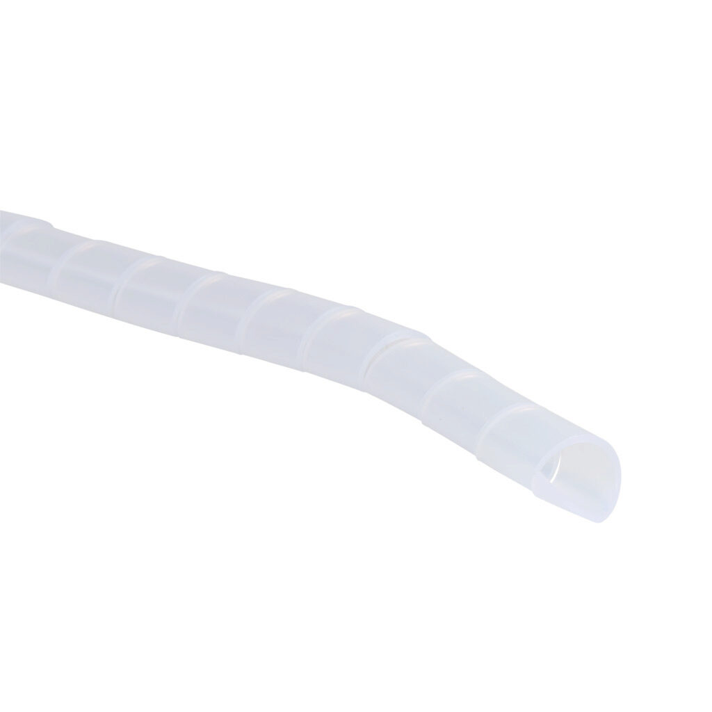 P-4 - Iboco SPIRALITE spiral wrap, 0.5in nominal outside diameter, natural, 65ft coil. For use with wire bundles 1/2-4in diameter.