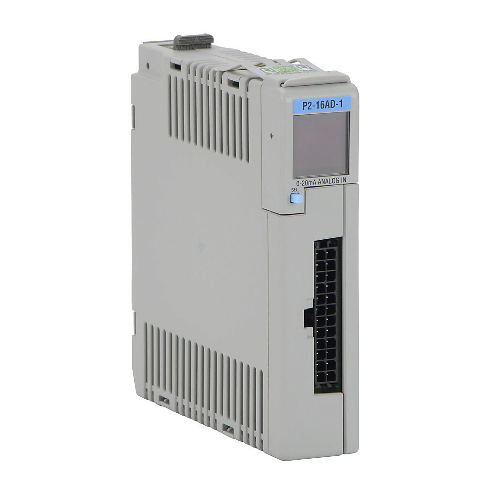 P2-16AD-1 - Productivity2000 analog input module, 16-channel, current, 16-bit, external 24 VDC required. Requires ZIPLink connector modules and pre-wired cables.