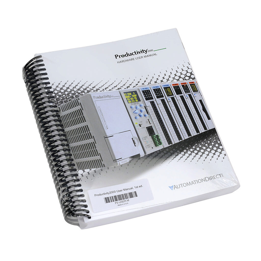 P2-USER-M - Productivity2000 user manual, free download only. For use with all Productivity2000 CPUs and I/O modules.