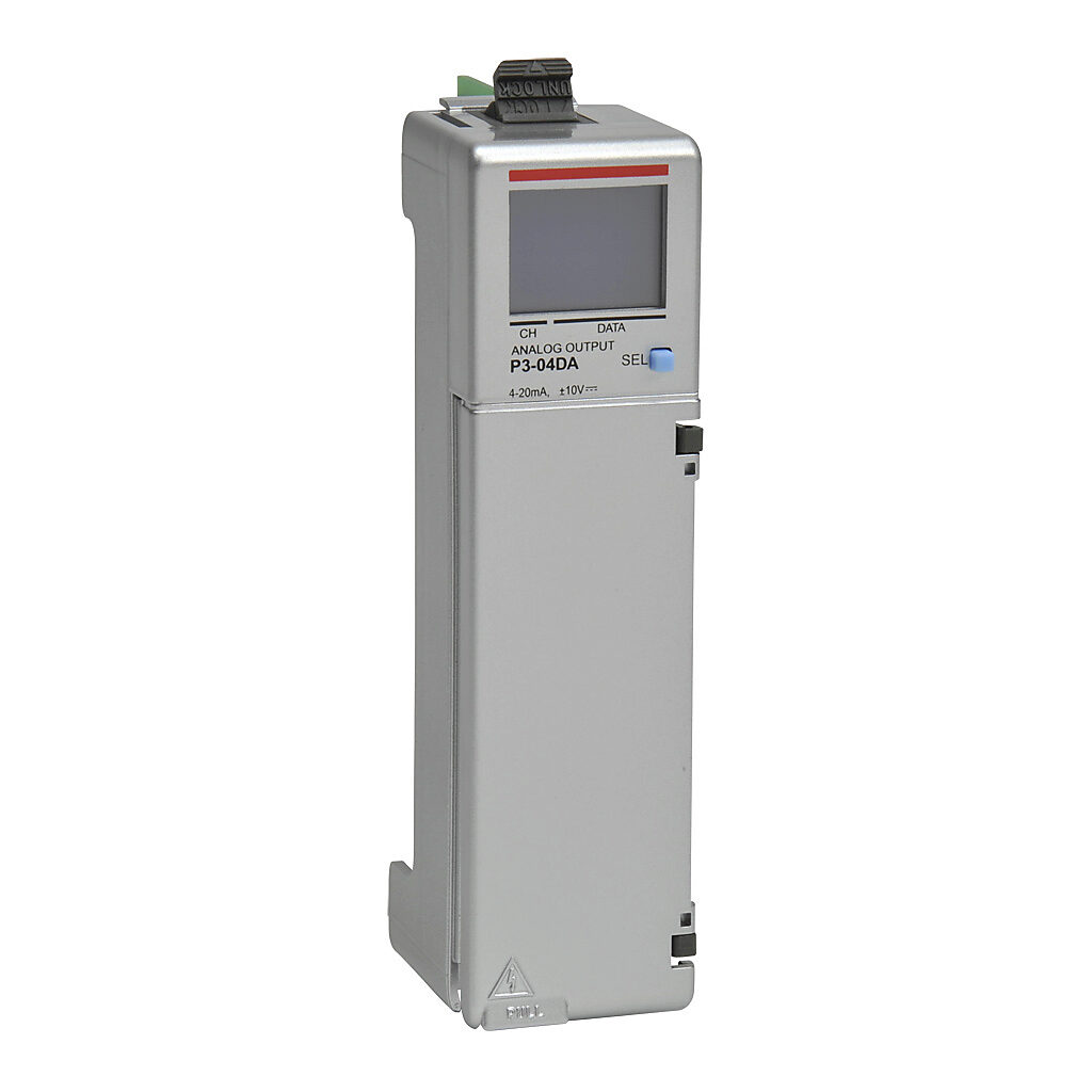 AutomationDirect P3-04DA - Productivity3000 analog output module, 4-channel, current/voltage, 16-bit, external 24 VDC required. Requires P3-RTB removable terminal block or ZIPLink pre-wired cables.