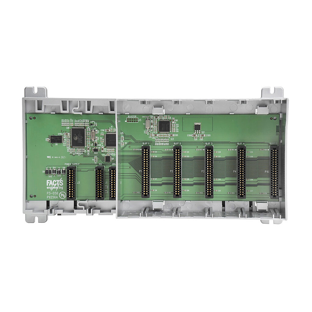P3-05B - Productivity3000 I/O base, 5-slot, DIN rail or flush mount. Requires P3-01AC or P3-01DC power supply. Holds power supply, CPU and (5) I/O modules.