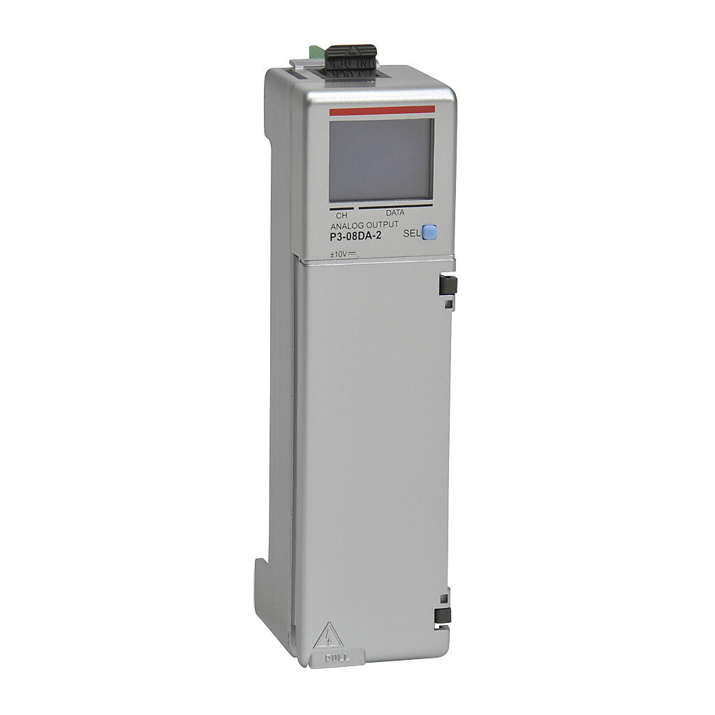 AutomationDirect P3-08DA-2 - Productivity3000 analog output module, 8-channel, voltage, 16-bit, external 24 VDC required. Requires P3-RTB removable terminal block or ZIPLink pre-wired cables.