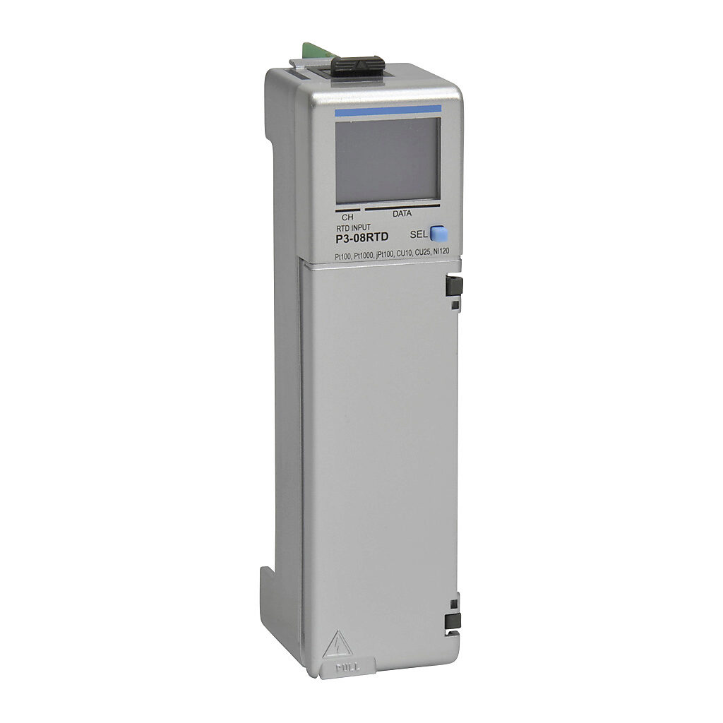 AutomationDirect P3-08RTD - Productivity3000 temperature input module, RTD, 8-channel, 16-bit resolution, input RTD type(s): Pt100, Pt1000, JPt100, Cu10, Cu25 and Ni120. (1) P3-RTB screw terminal block included.