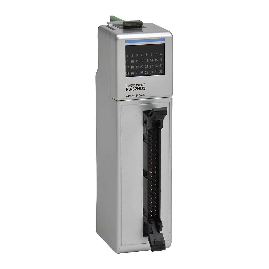AutomationDirect P3-32ND3 - Productivity3000 discrete input module, 32-point, 24 VDC, sinking/sourcing, 4 isolated common(s), 8 point(s) per common. Requires ZIPLink connector modules and pre-wired cables.