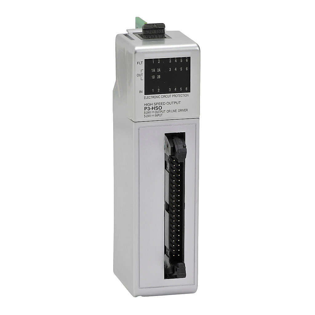 P3-HSO - Productivity3000 pulse output module, 1 MHz maximum switching frequency, 4 high-speed output point(s), 5-24 VDC, sinking/sourcing, 2-channel, differential and single-ended output(s), 6 high-speed input point(s), 5-24 VDC, sinking/sourcing...