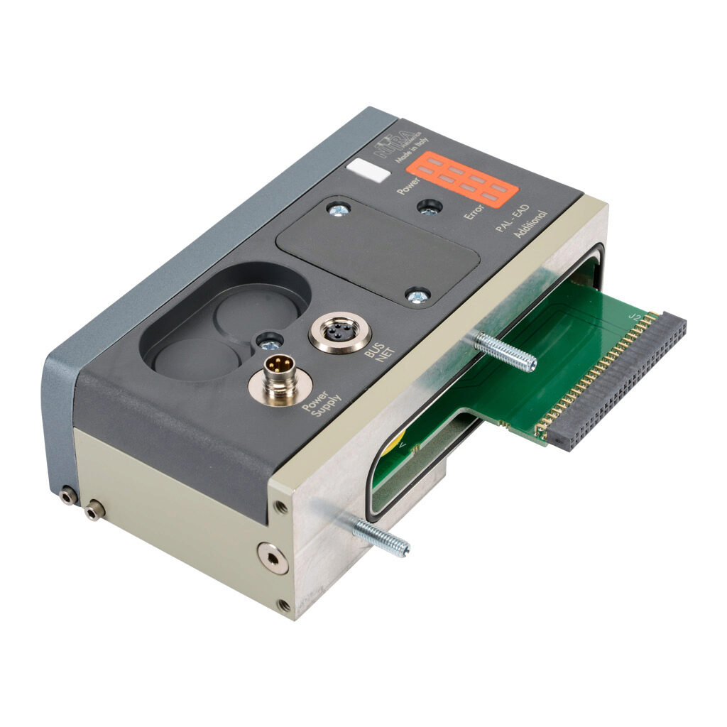 PAL-EAD - NITRA local expansion coupler, 12-24 VDC, (1) 4-pin M8 quick-disconnect port(s), number of solenoid(s) inclusive of main system, IP65. For use with PAL series. Requires 4-pin M8 power cable.