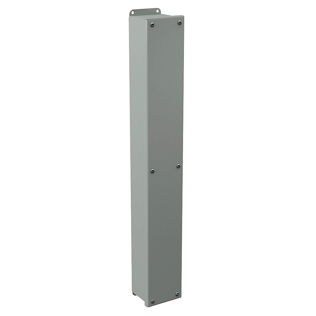 PB10BC - Wiegmann pushbutton enclosure, blank cover, NEMA 4/12/13, 25 x 3 x 3in (HxWxD), wall mount, carbon steel, ANSI 61 gray, powder coat finish, screw cover.